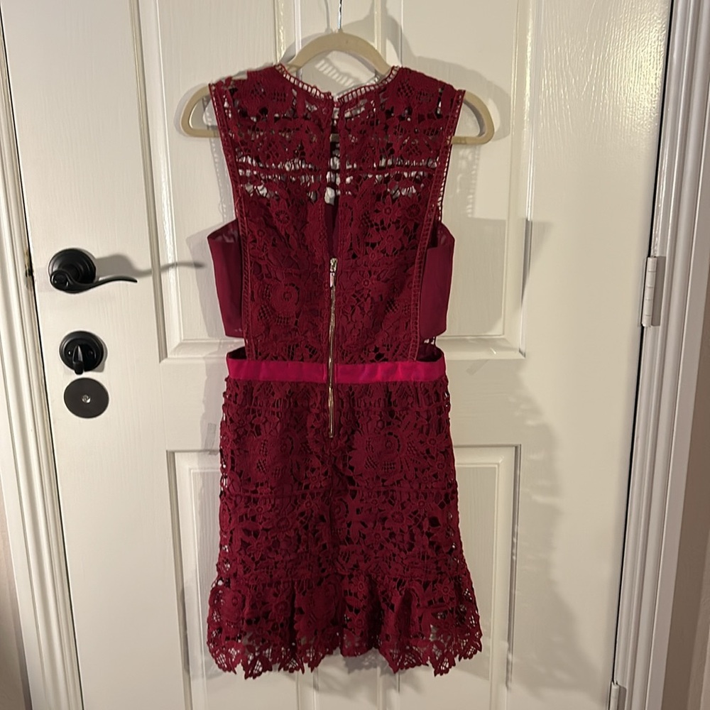 Romeo + Juliet Deep Burgundy Red Dress - image 7